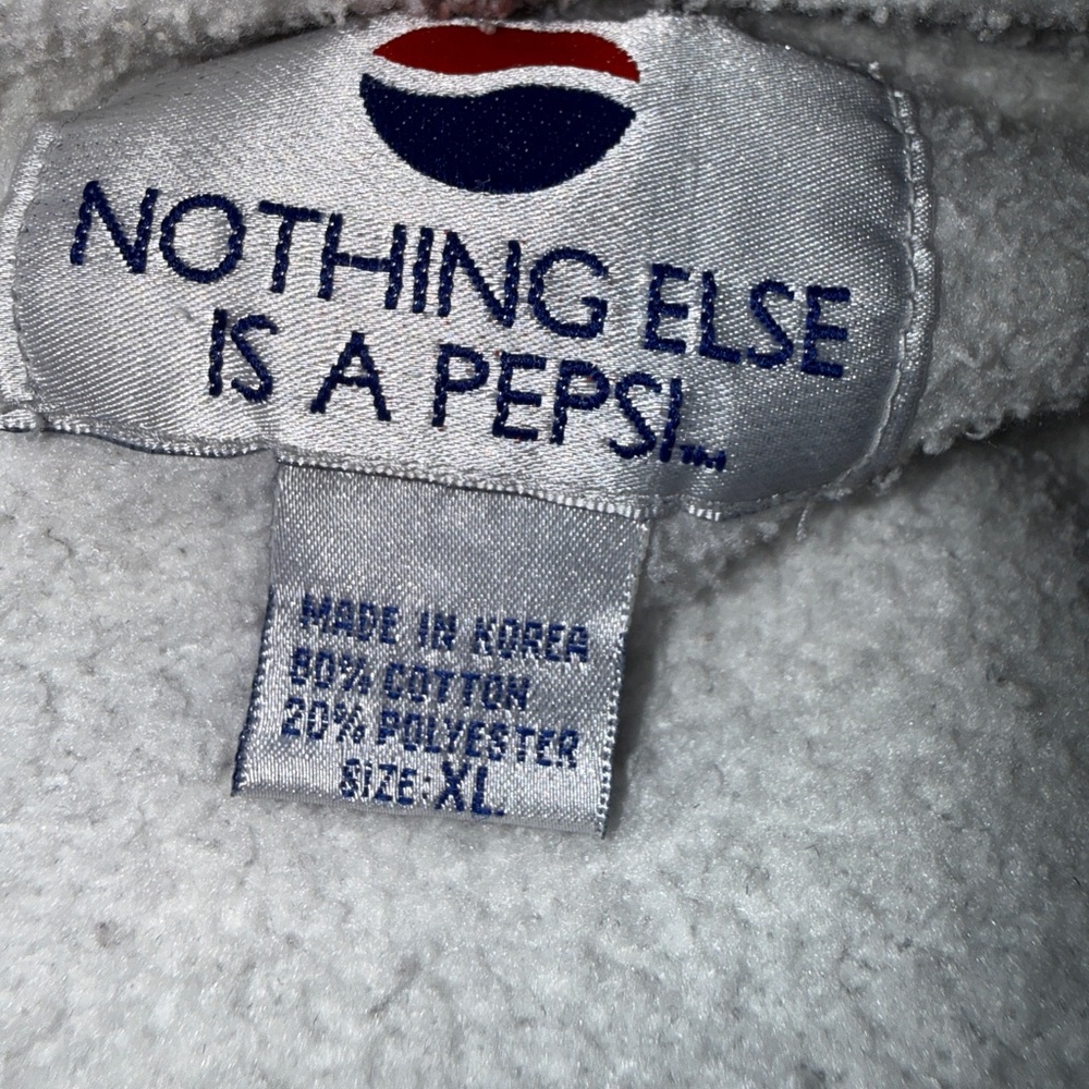 Vintage Pepsi Logo Hoodie Sweatshirt Gray XL 90s Made in El Salvador - Picture 8 of 10